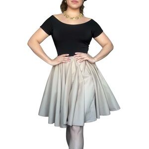 Sara Duke Stunning and Classy Bicolor Fit & Flare Dress with Pockets XS - S